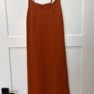 See You Monday Rust Maxi Slip Dress. Size Small